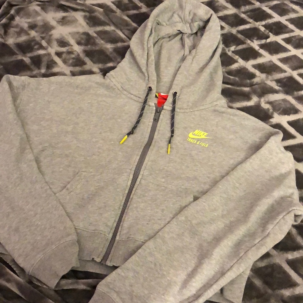 Nike cropped zip up hoodie